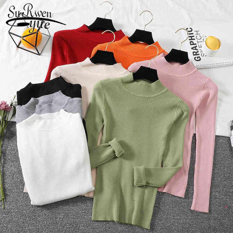 Fashion Autumn Winter Sweater Women Tops High Elastic Turtleneck Elegant Slim Solid Knitted Soft 7333 50 210521, White
Fashion Autumn Winter Sweater Women Tops High Elastic Turtleneck Elegant Slim Solid Knitted Soft 7333 50 210521, White