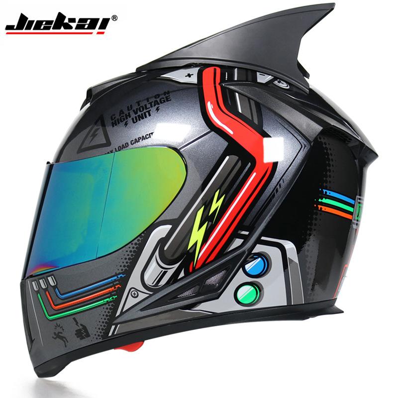 Motorcycle Helmets 2021 Racing Helmet Full Face Double Lens Casco Moto With Fashion Horns Motocross Dirt Bike DOT Approved
Motorcycle Helmets 2021 Racing Helmet Full Face Double Lens Casco Moto With Fashion Horns Motocross Dirt Bike DOT Approved