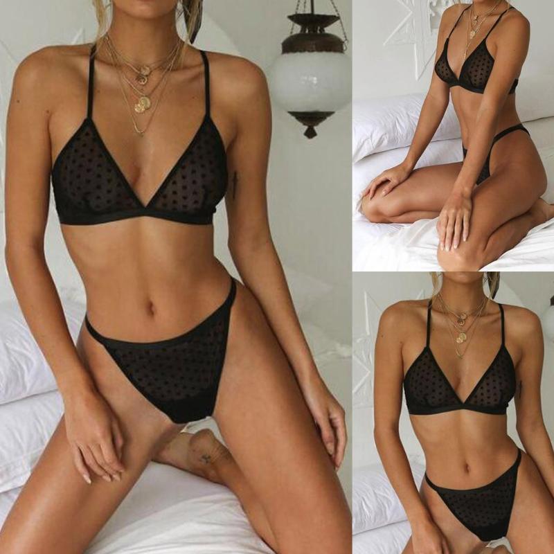 Bras Sets Sexy Lingerie For Women Breathable Brassiere Polka Dot Mesh Bra Thong Set Beautiful Women's Underwear, As pic
Bras Sets Sexy Lingerie For Women Breathable Brassiere Polka Dot Mesh Bra Thong Set Beautiful Women's Underwear, As pic