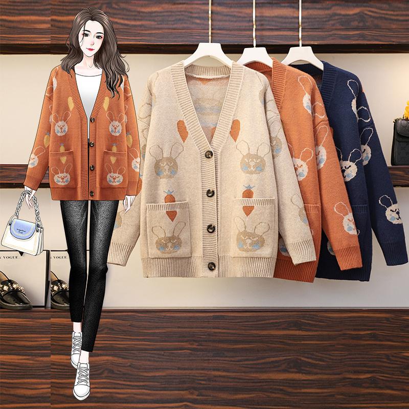 Women's Knits & Tees 2021 Autumn And Winter Korean Style Large Size Cartoon Sweater Coat Outer Wear Lazy Fashion All-match Knitted Cardigan., Khaki
Women's Knits & Tees 2021 Autumn And Winter Korean Style Large Size Cartoon Sweater Coat Outer Wear Lazy Fashion All-match Knitted Cardigan., Khaki