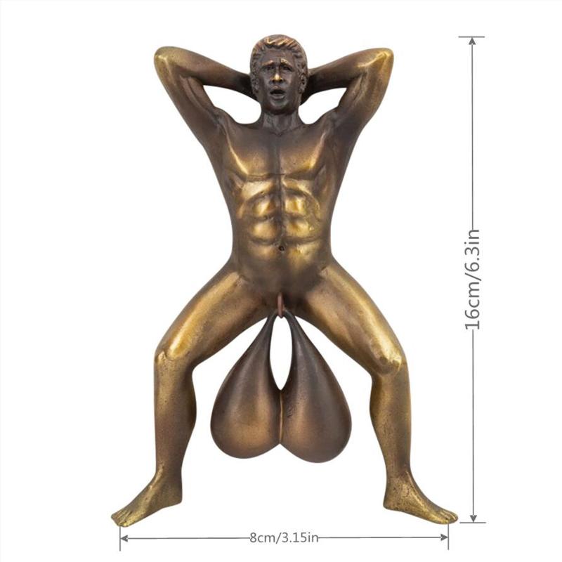 Decorative Objects & Figurines Creative Men Spoof Doorbell Sounds Funny Home Door Knocker Resin Handicraft Pendant Wall Decor Hanging