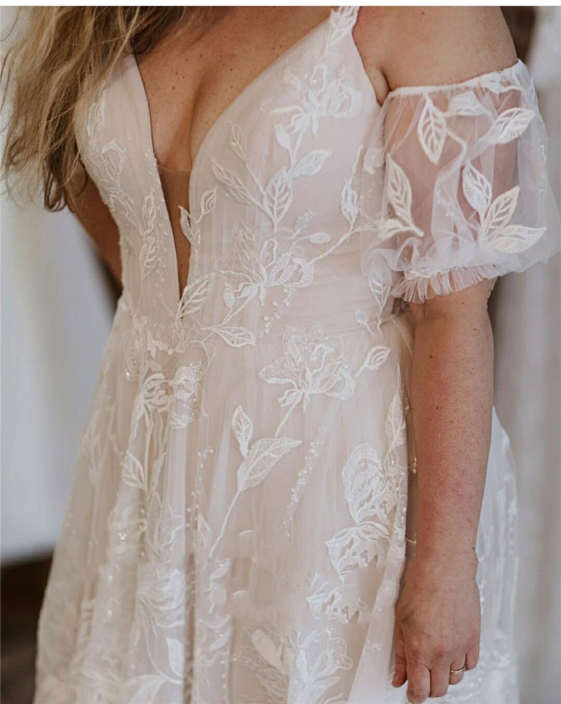 Plus Size Beach Wedding Dresses Sexy Lace Applique Spaghetti Backless Bridal Reception Bohemian Country Wedding Gown Robes