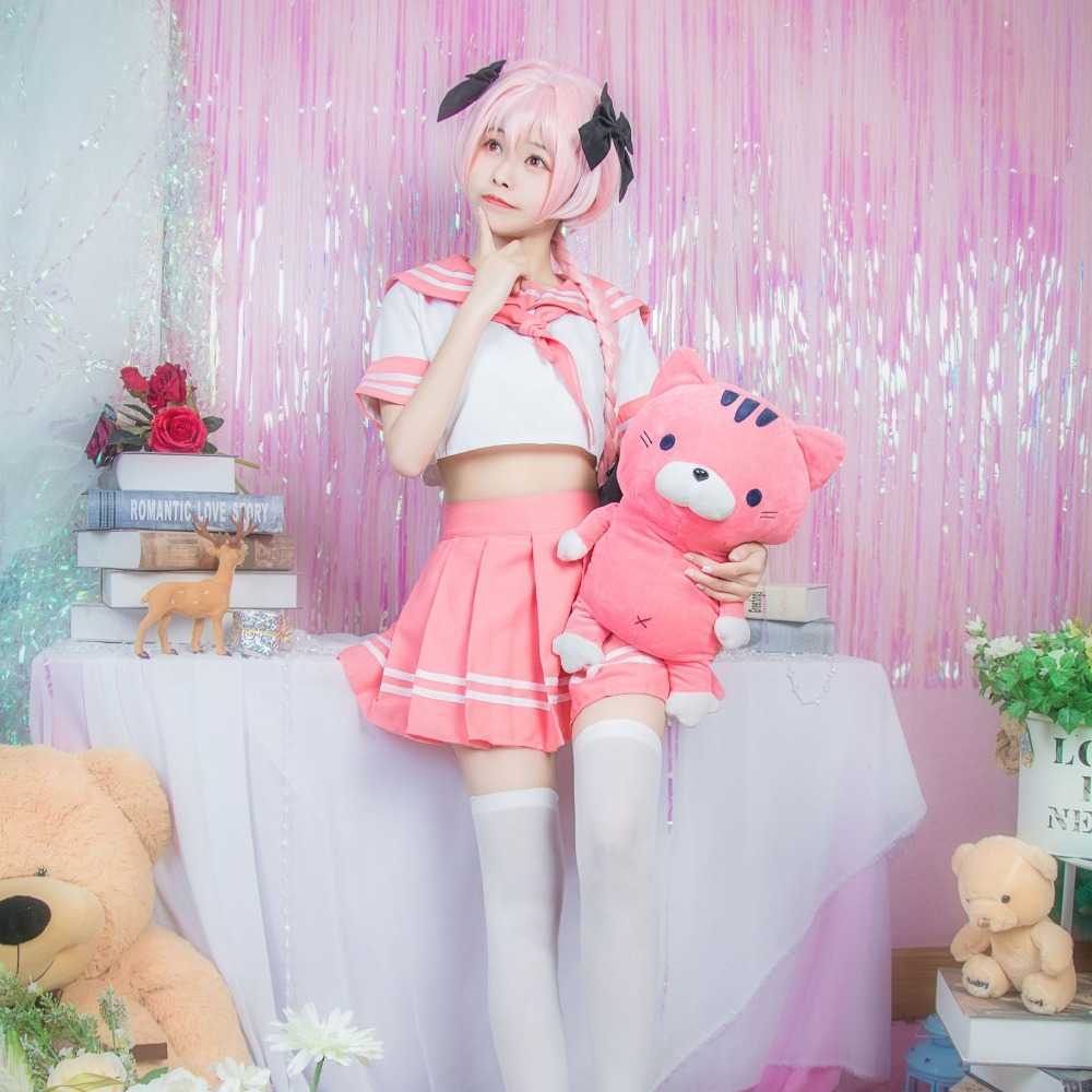 Anime Fate/Apocrypha Astolfo Cosplay Costumes Japanese Student Girls School Uniforms Halloween,Christmas Sailor suit Full Sets Y0913
Anime Fate/Apocrypha Astolfo Cosplay Costumes Japanese Student Girls School Uniforms Halloween,Christmas Sailor suit Full Sets Y0913