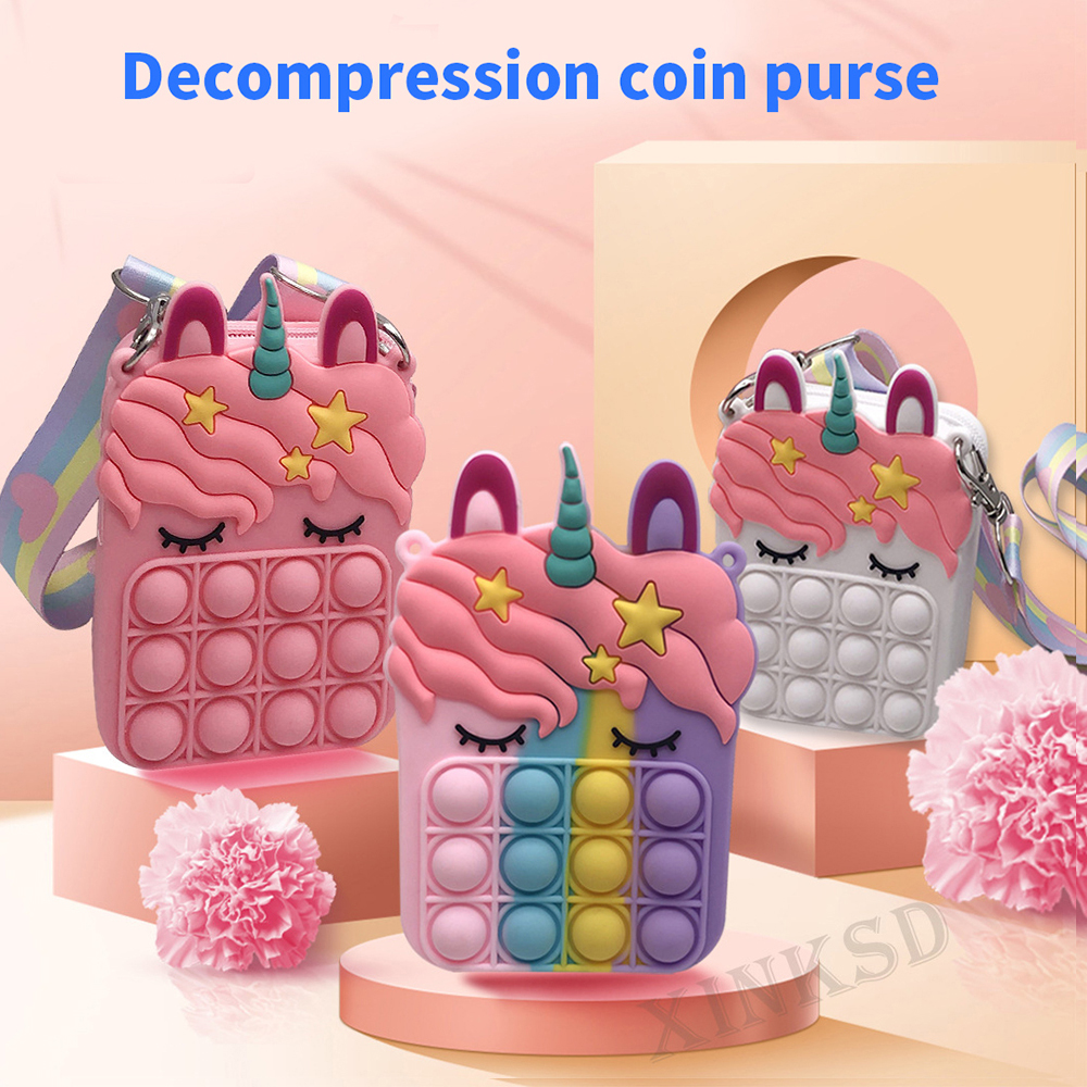 Fidget Sensory Bubble Toys Bretelle Shoulder Bag Cellphone Straps Finger Push Phone Pouch Case Change Coin Purse Decompression Unicorn Toy for Girls Kids
Fidget Sensory Bubble Toys Bretelle Shoulder Bag Cellphone Straps Finger Push Phone Pouch Case Change Coin Purse Decompression Unicorn Toy for Girls Kids