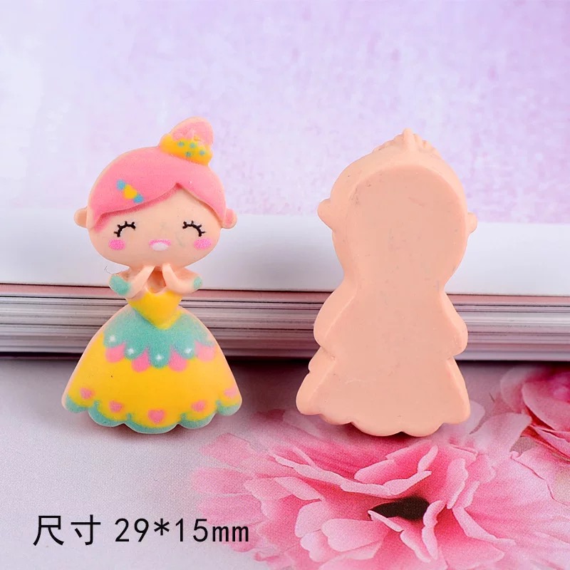 20Pcs Resin Components Cabochon Kawaii Princess With Various Characteristics Flatback Scrapbooking Craft Embellishments DIY Hair Bow Acces