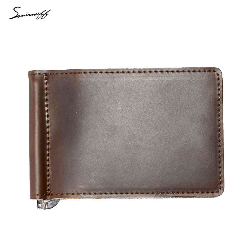 SMIRNOFF Men Purse Clip with Metal Genuine Leather 2 Folded Open Clamp for Money Rouble Note Wallet Male
SMIRNOFF Men Purse Clip with Metal Genuine Leather 2 Folded Open Clamp for Money Rouble Note Wallet Male
