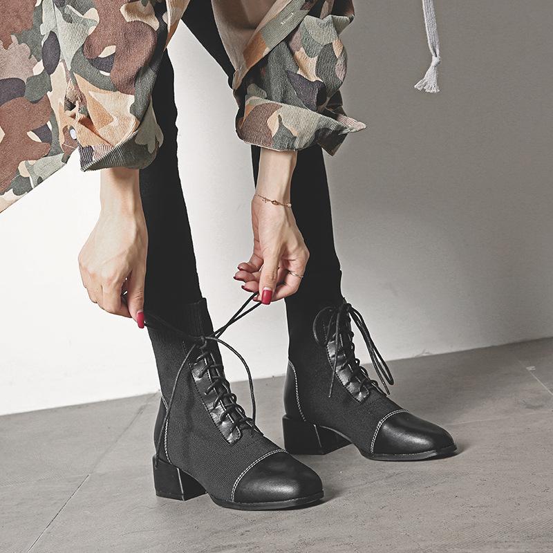 Boots 2021 Autumn Shoes Women Fashion Brand Thick Bottom Chunky Heel Cross-tied Female Botas Mujer, Black
Boots 2021 Autumn Shoes Women Fashion Brand Thick Bottom Chunky Heel Cross-tied Female Botas Mujer, Black
