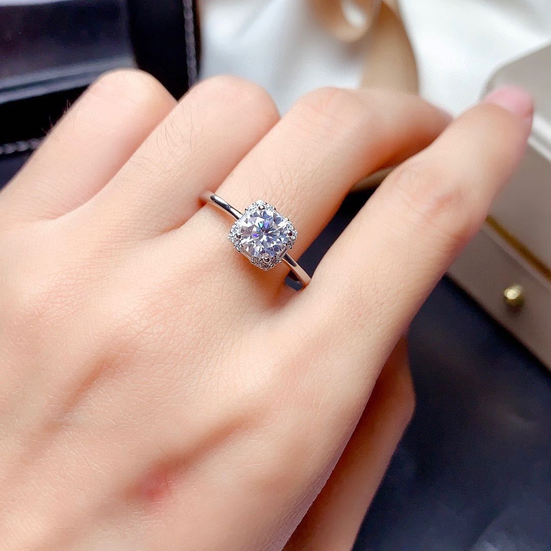 Stunning Lab Moissanite Promise Jewelry set Real 925 sterling silver bijou Wedding Earrings Rings necklace for women Jewelry