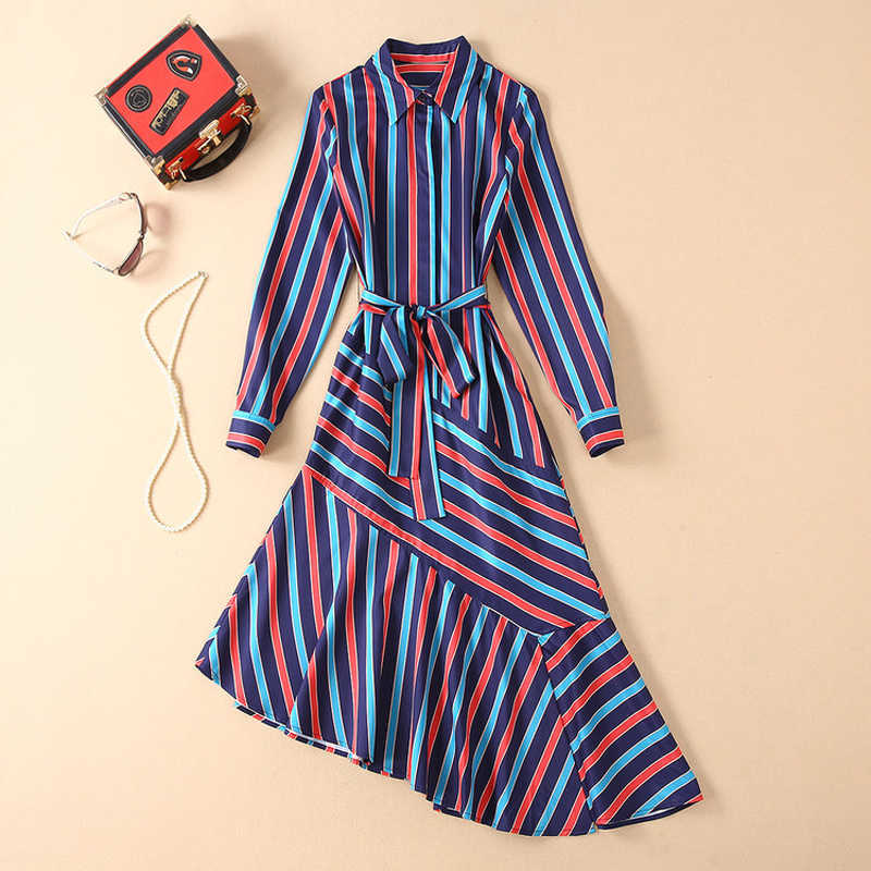 HIGH QUALITY est Designer Fashon Runway Women' Long Sleeve Colorful Striped Asymmetrical Dress 210526, Red
HIGH QUALITY est Designer Fashon Runway Women' Long Sleeve Colorful Striped Asymmetrical Dress 210526, Red