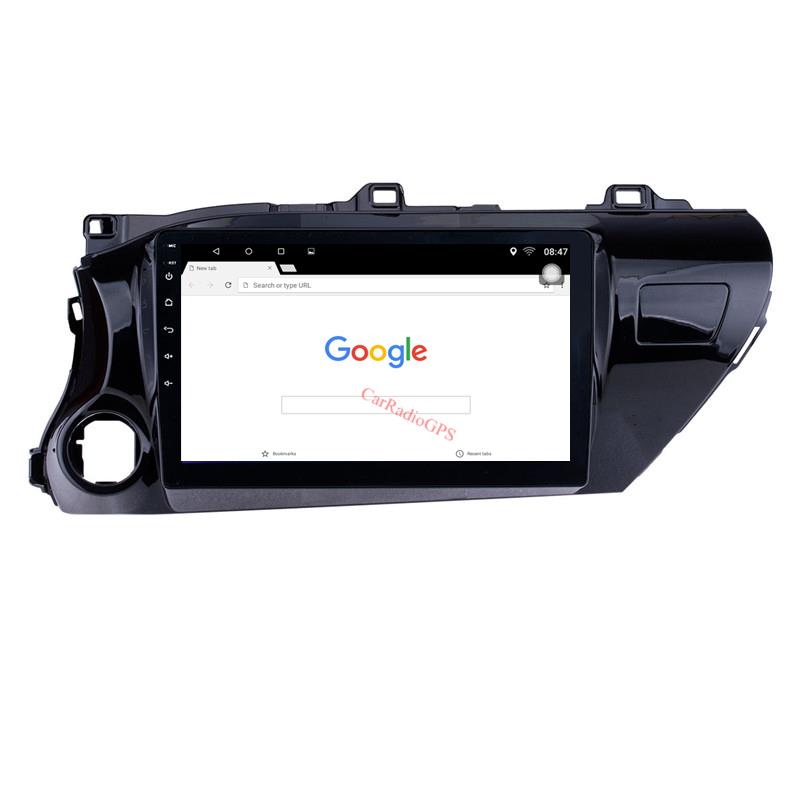 10.1 Inch car dvd Radio Player for TOYOTA HILUX 2016-2018 Left Hand Driving with Steering Wheel Control GPS Navigation Android