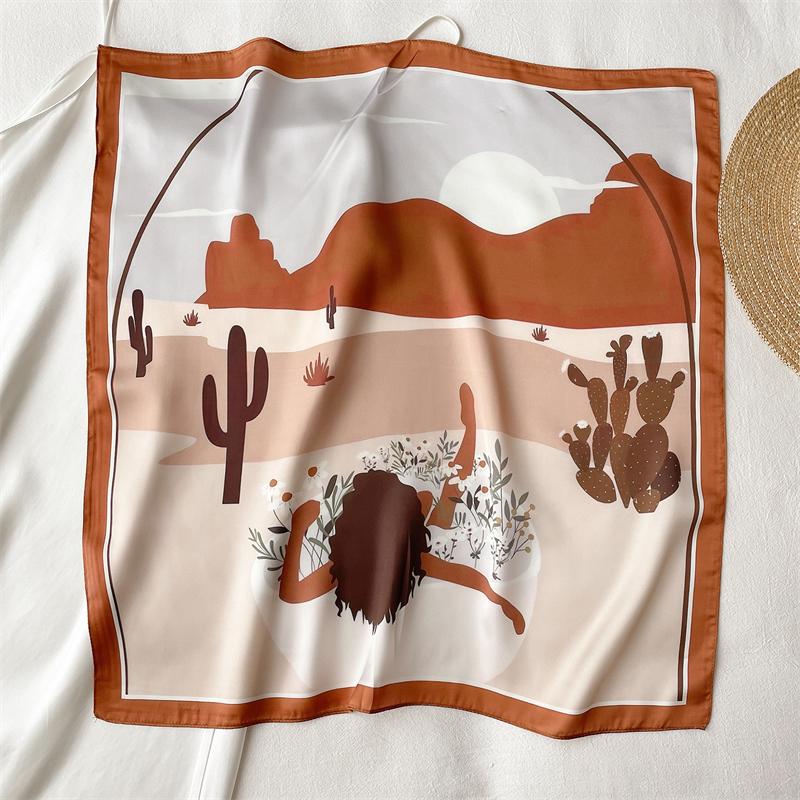 Scarves Retro Brown Silk Shawl Head Wraps Square Scarf For Women Neckerchief Female Ladies Foulard Headband Hair Bands Satin Bandana
Scarves Retro Brown Silk Shawl Head Wraps Square Scarf For Women Neckerchief Female Ladies Foulard Headband Hair Bands Satin Bandana