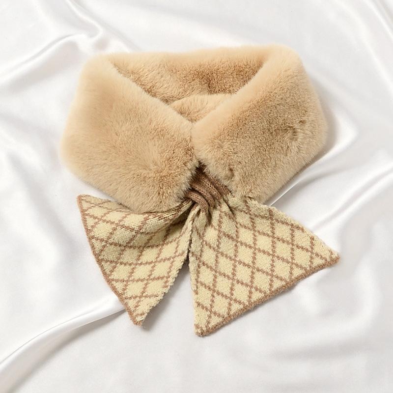 Scarves Winter Warm Soft Fluffy Faux Fur Collar Small Neckerchief Narrow Adult Girls Plaid Knitted Scarf, Blue;gray
Scarves Winter Warm Soft Fluffy Faux Fur Collar Small Neckerchief Narrow Adult Girls Plaid Knitted Scarf, Blue;gray