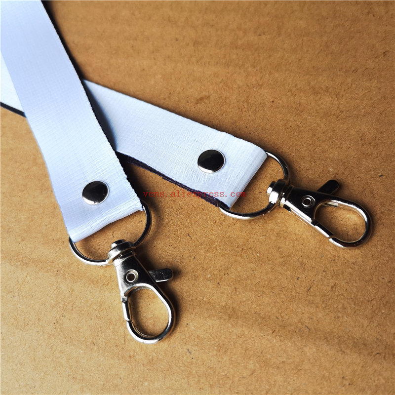 sublimation polyester white blank keychains key ring heat transfer printing blank diy materials 20pcs/lot 210409