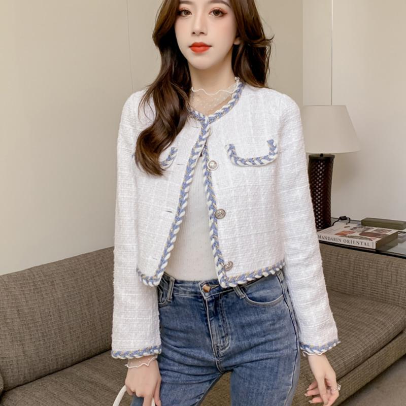Women' Jackets 2021 Autumn Small Fragrance Woolen Short Coats Women Long Sleeve Vintage Tweed Jacket Coat Female Korean Sweet Outwear Crop, Black
Women' Jackets 2021 Autumn Small Fragrance Woolen Short Coats Women Long Sleeve Vintage Tweed Jacket Coat Female Korean Sweet Outwear Crop, Black