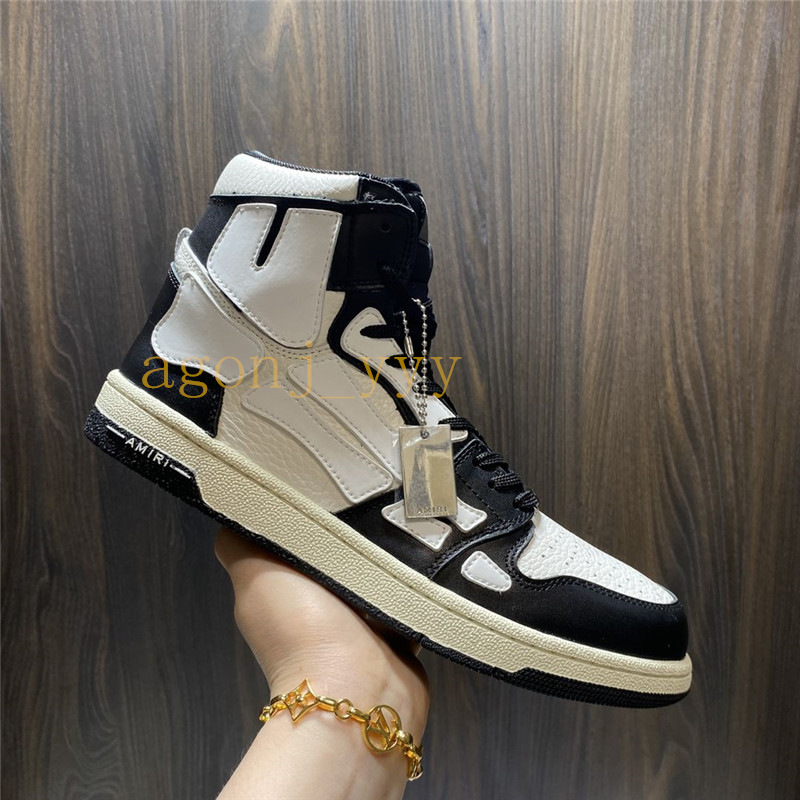 2021 A miri shoes Skeleton Bone Casual Shoe Low High-Top Men Women Basket Black White Leather Lace Up Trainer Top Quality Size US5.5-Us1
2021 A miri shoes Skeleton Bone Casual Shoe Low High-Top Men Women Basket Black White Leather Lace Up Trainer Top Quality Size US5.5-Us1