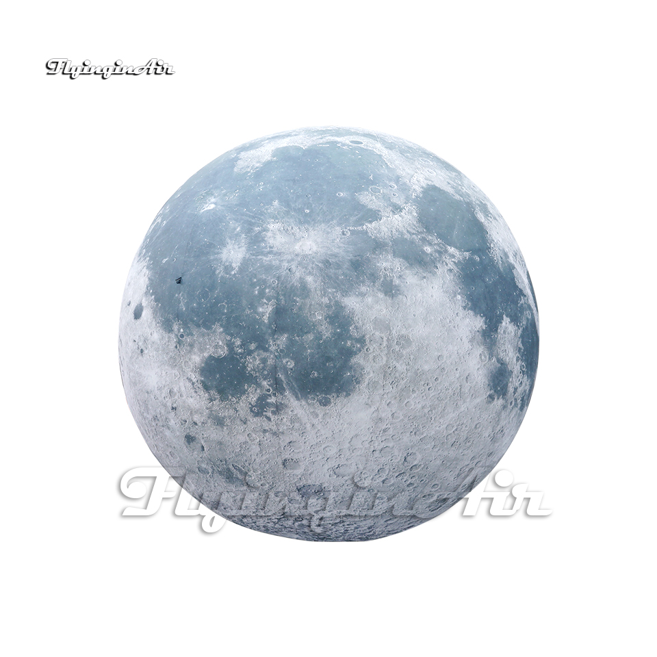 Outdoor Carnival Party Night Decorative Lighting Inflatable Planet Personalized Air Blown Super Moon Balloon For Concert And Wedding Decoration
