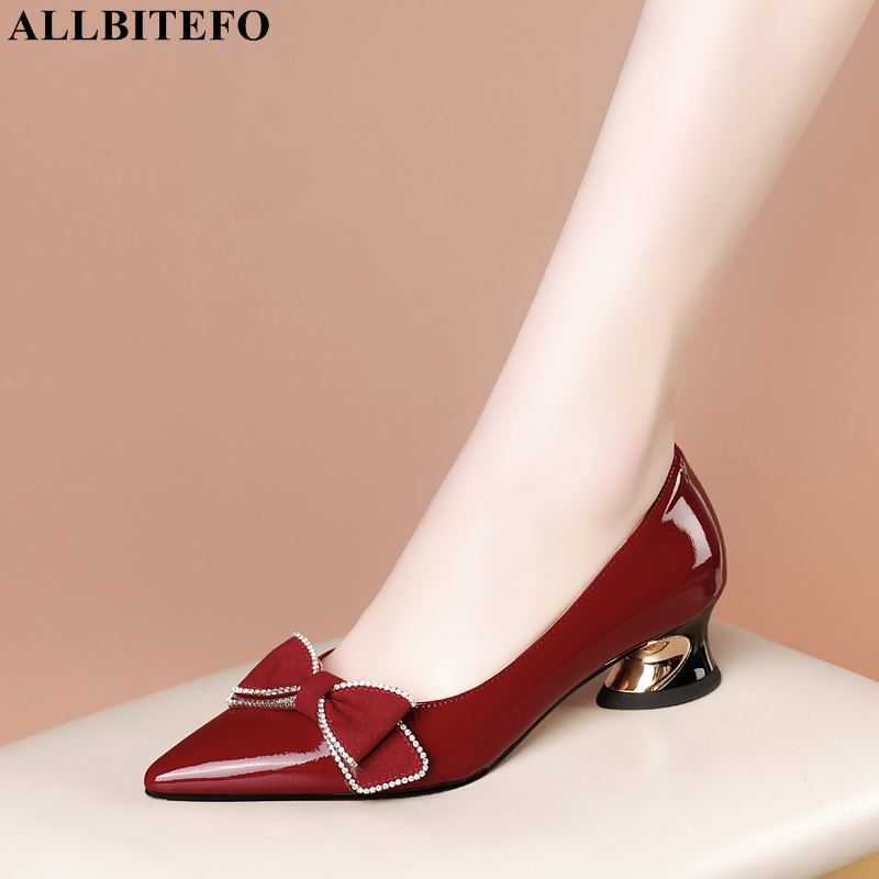 ALLBITEFO size 33-42 bow design genuine leather women heels shoes pointed toe fashion high heels party wedding shoes basic shoes 210611, As picture
ALLBITEFO size 33-42 bow design genuine leather women heels shoes pointed toe fashion high heels party wedding shoes basic shoes 210611, As picture