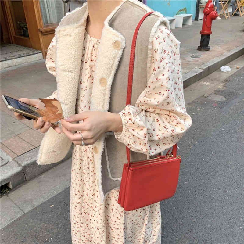 Colorfaith New Autumn Winter Women Jackets Vest Parkas High-Quality Cashmere Inside-out Sleeveless Warm Short Coat COV9167 210413