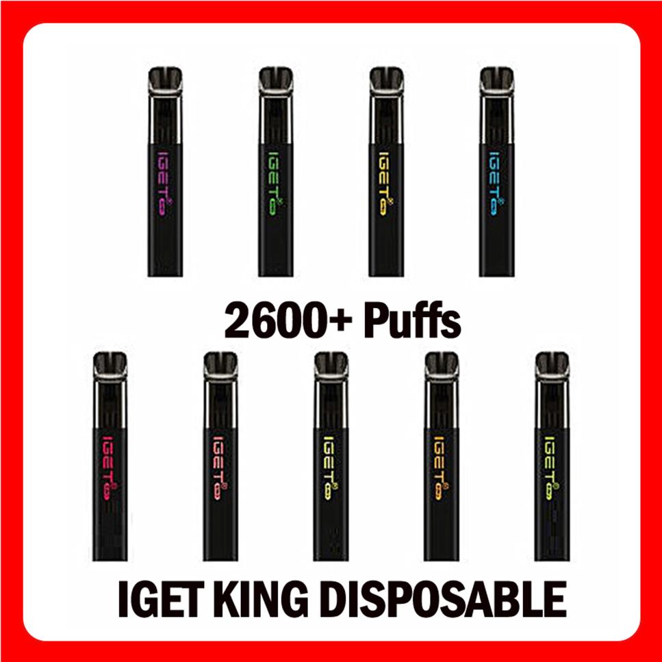 Original Iget King Disposable Pod E cigarette Device Kit 2600 Puffs 8.5ml Prefilled Cartridge Vape Pen Authentic VS Shion Plus Bang XXL Puff Bar
Original Iget King Disposable Pod E cigarette Device Kit 2600 Puffs 8.5ml Prefilled Cartridge Vape Pen Authentic VS Shion Plus Bang XXL Puff Bar
