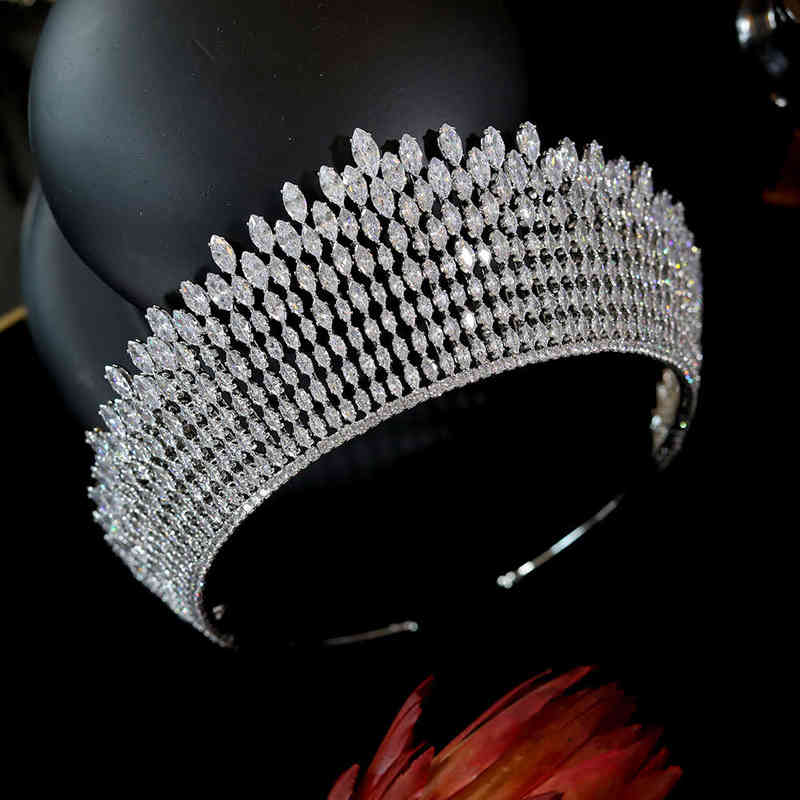 Shiny Princess Crown ASNORA Retro European Bridal Headdress Crystal Queen Crown Selection Hair Band Bridal Hair Accessories 211214