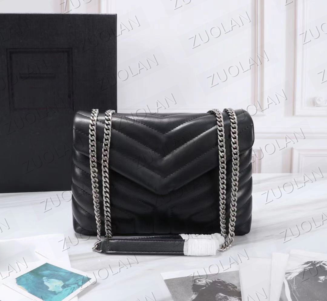 Top Luxury designer handbags LOULOU 25cm and 32cm real leather women fashion bags chain shoulder bag high quality multiple colour Flap bag