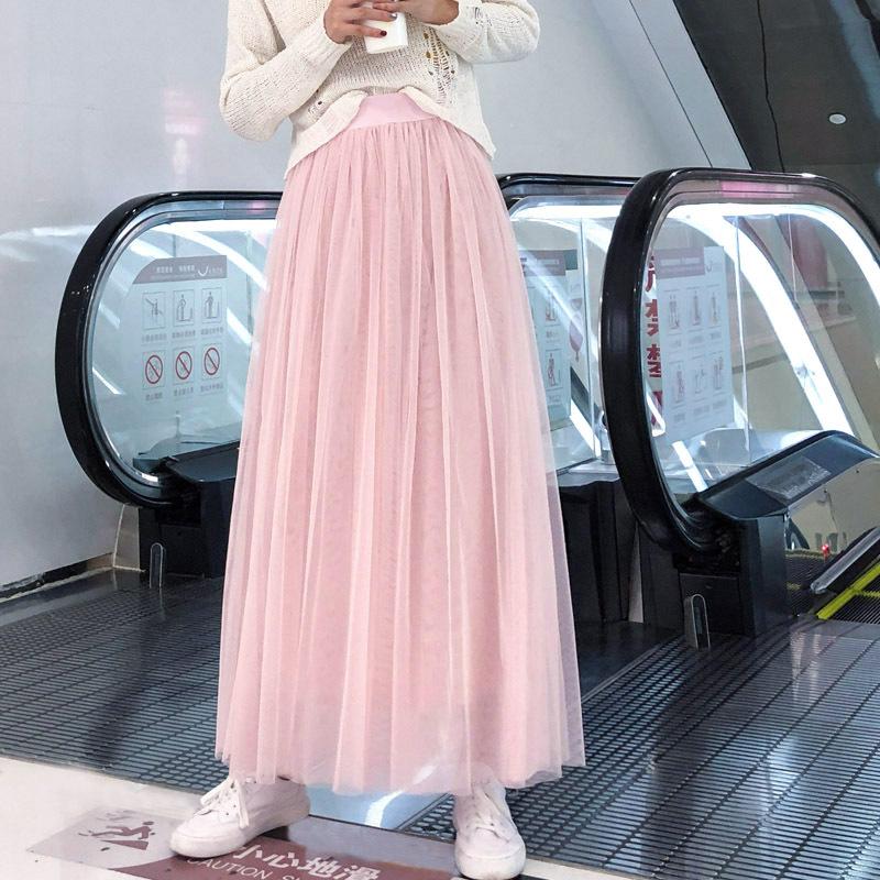 Skirts Women Korean Long Mesh Skirt High Waist Elastic Pleated Gauze Ankle-length 8Z, Gray
Skirts Women Korean Long Mesh Skirt High Waist Elastic Pleated Gauze Ankle-length 8Z, Gray
