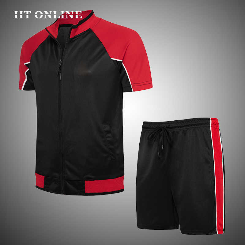 Men's Sets Summer Casual Tracksuit Men Zipper Short Sleeve Cardigan+short 2 Pieces Gyms Fitness Sportswear Brand Clothing 210603, Tz90black
Men's Sets Summer Casual Tracksuit Men Zipper Short Sleeve Cardigan+short 2 Pieces Gyms Fitness Sportswear Brand Clothing 210603, Tz90black