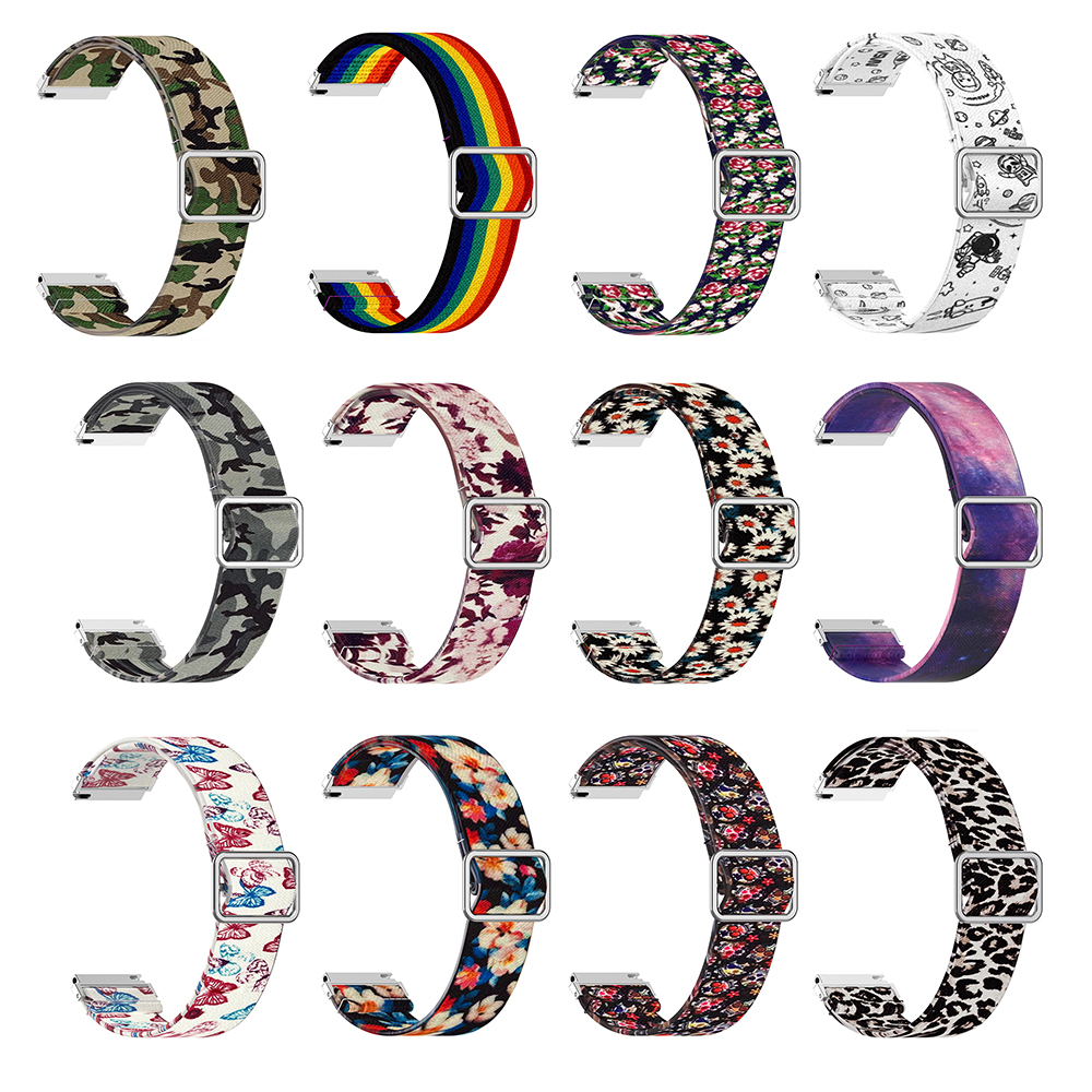 20mm 22mm Watch Strap Nylon Elastic Band For Amazfit GTS 2 Bip S U Lite Bracelet GTR 42mm 47mm Solo Loop Gear S3 free shipping