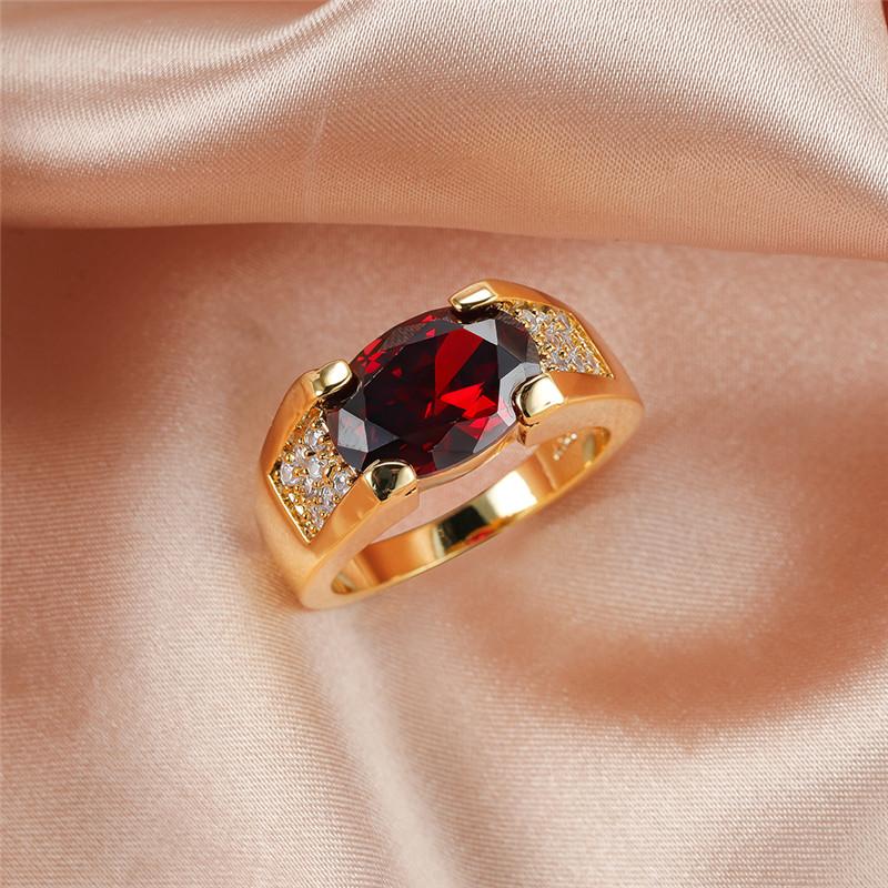 Cute Male Female Red Crystal Stone Ring Yellow Gold Color Thin Wedding Rings For Women Men Luxury Oval Zircon Engagement
Cute Male Female Red Crystal Stone Ring Yellow Gold Color Thin Wedding Rings For Women Men Luxury Oval Zircon Engagement