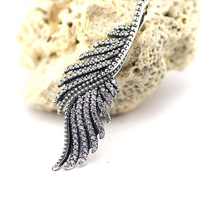 Genuine 925 Sterling-Silver-Jewelry Necklaces For Women Majestic Feathers Silver Pendant With Clear CZ And 70 Cm Chain Chains
Genuine 925 Sterling-Silver-Jewelry Necklaces For Women Majestic Feathers Silver Pendant With Clear CZ And 70 Cm Chain Chains