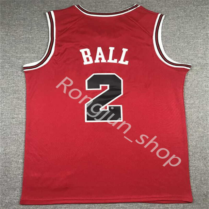 Mens 2 Lonzo Ball Basketball Jersey 11 Demar DeRozan 23 Dennis 91 Rodman Scottie 33 Pippen Black Red White Blue Size S-XXL Wholesale