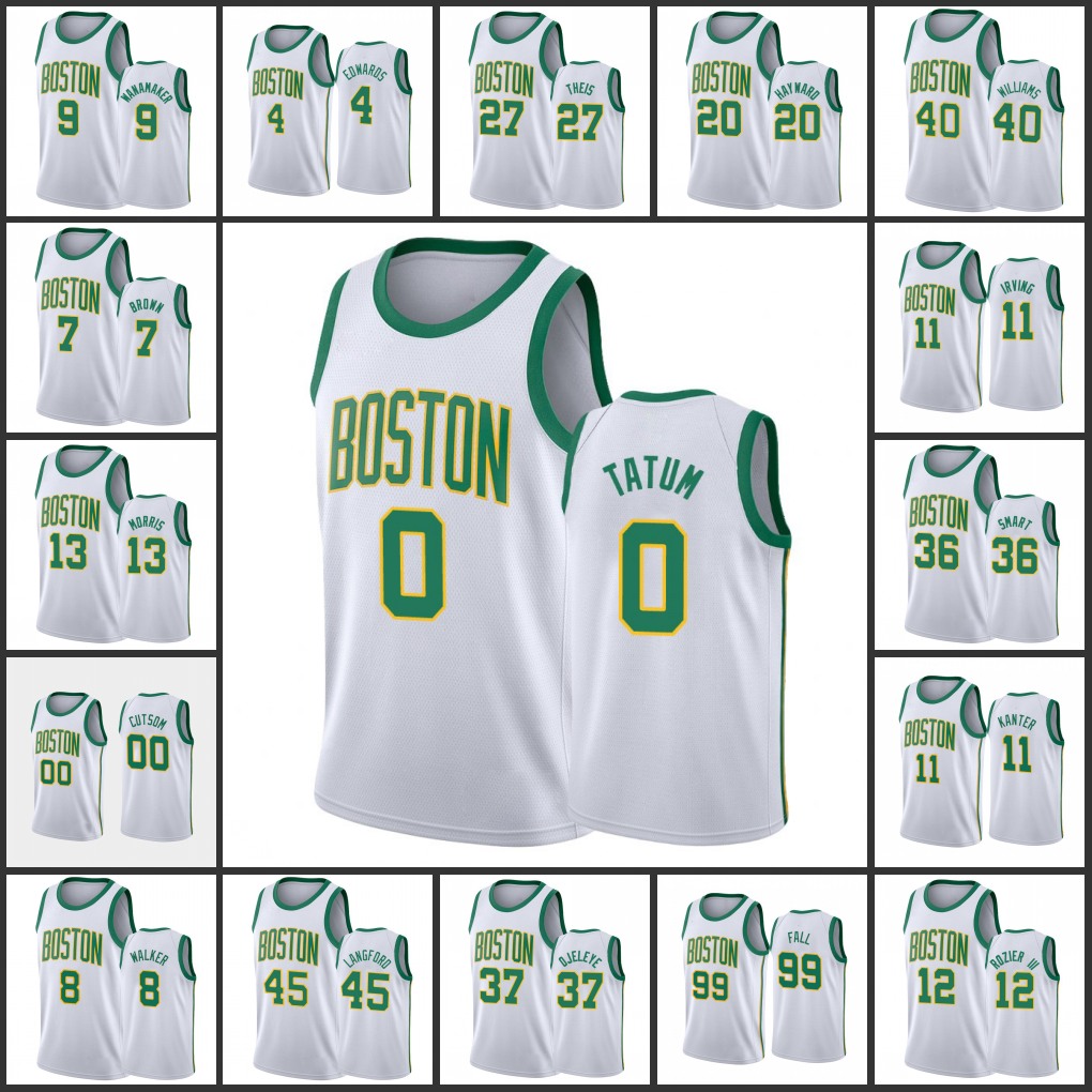 BostonCelticsJayson Tatum Jaylen Brown Tacko Fall Kyrie Irving Custom WhiteCityEditionMen Jersey, Black
BostonCelticsJayson Tatum Jaylen Brown Tacko Fall Kyrie Irving Custom WhiteCityEditionMen Jersey, Black