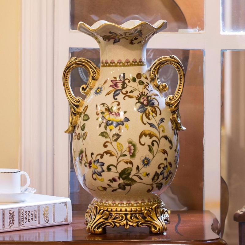 European Style Retro Porcelain Vase Ornaments Home Furnishing Decor Living Room Large Vases