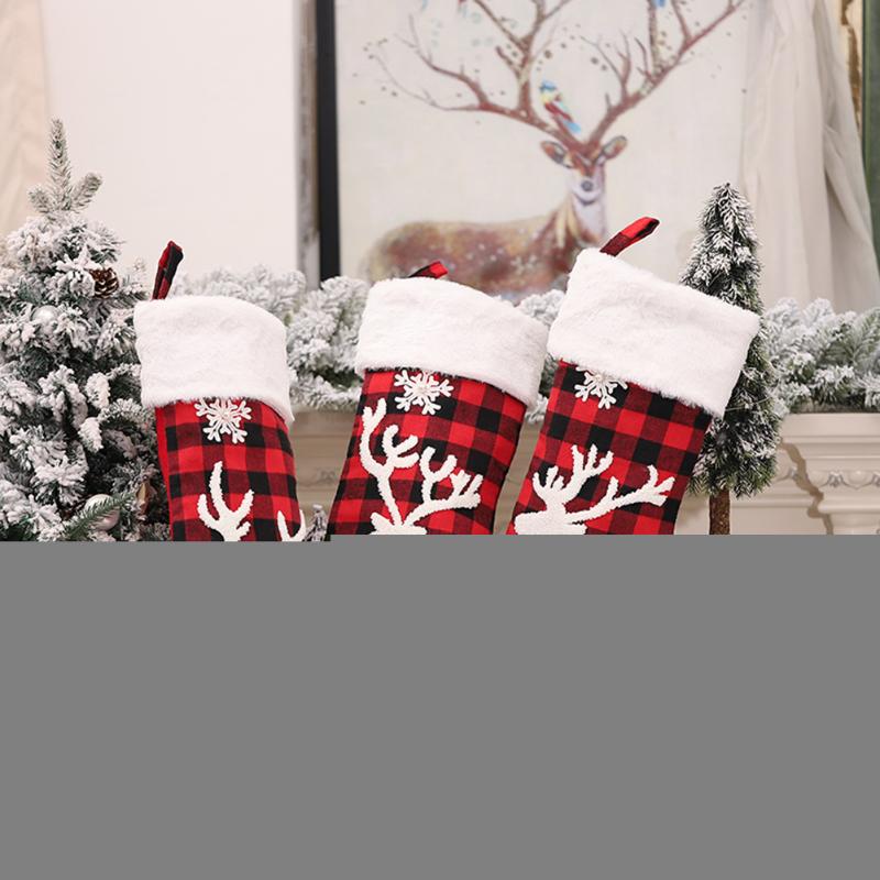 Christmas Decorations Stocking Candy Bag DIY Snowflake Elk White Plush Sock Tree Pendant Home
Christmas Decorations Stocking Candy Bag DIY Snowflake Elk White Plush Sock Tree Pendant Home