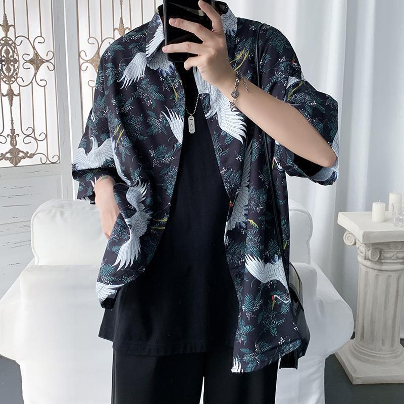 Men's Casual Shirts Oversized Men Shirt Luxury Harajuku Streetwear Half Sleeve Summer Loose Casul Clothes 2021 Print For, 1pcs as photo
Men's Casual Shirts Oversized Men Shirt Luxury Harajuku Streetwear Half Sleeve Summer Loose Casul Clothes 2021 Print For, 1pcs as photo