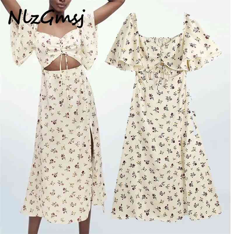Dres Floral Print Long es Woman Vintage Cottagecore Short Sleeve Elegant Sexy Cut Out 03 210628, As picture
Dres Floral Print Long es Woman Vintage Cottagecore Short Sleeve Elegant Sexy Cut Out 03 210628, As picture