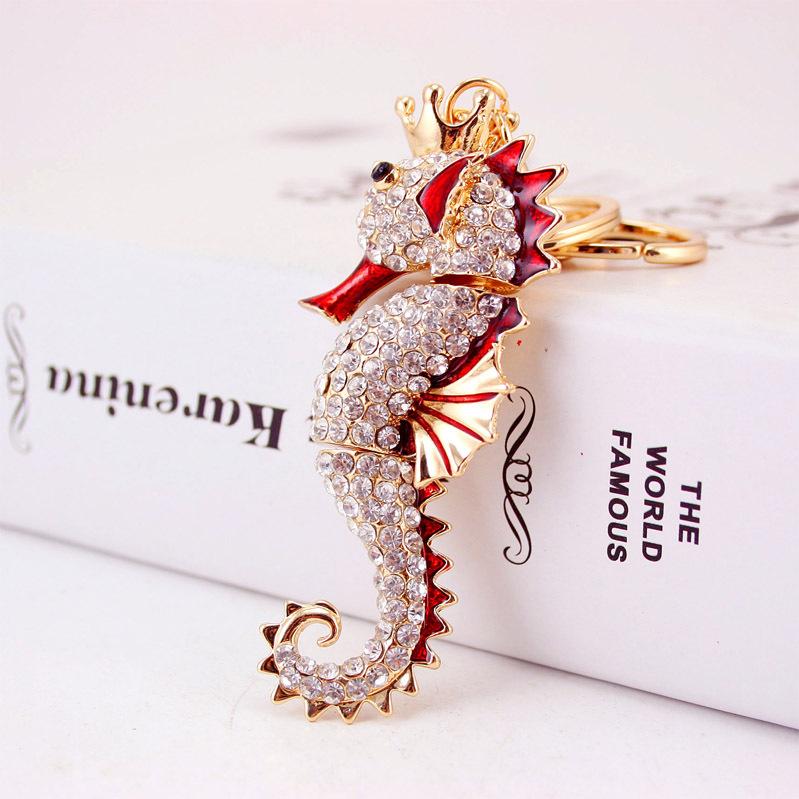 Keychains Dormon Lovely Hippocampus Keyrings Seahorse Enamel Crystal Bag Pendant For Car Key Chains Holder Rings DK315
Keychains Dormon Lovely Hippocampus Keyrings Seahorse Enamel Crystal Bag Pendant For Car Key Chains Holder Rings DK315