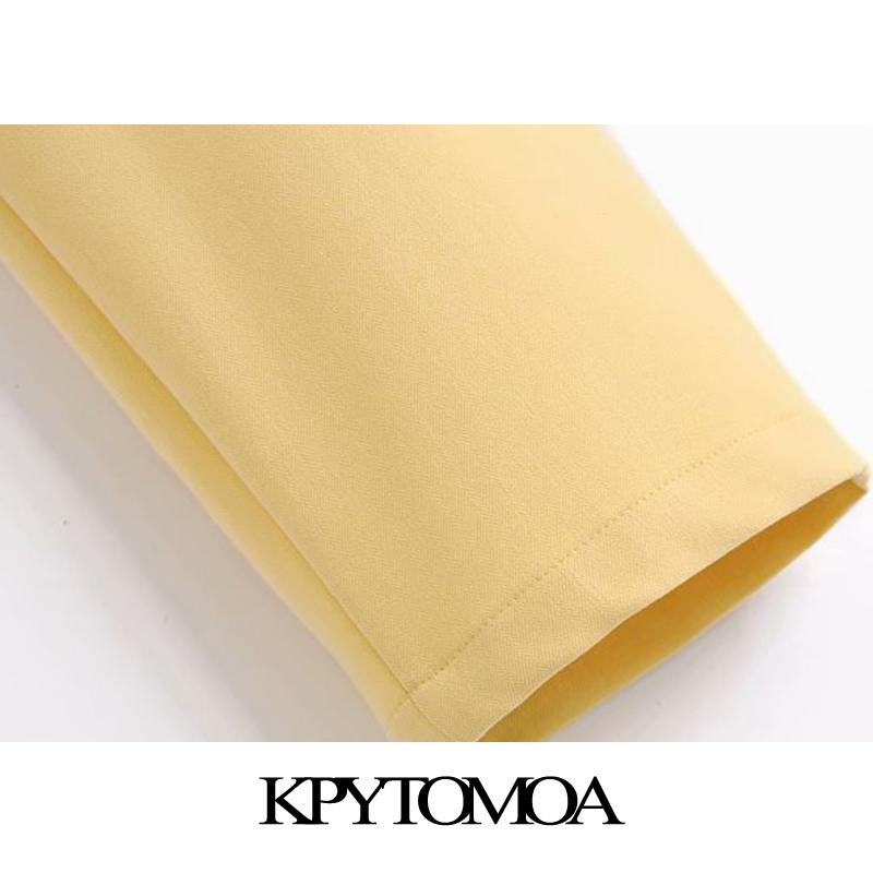 Women Chic Fashion Office Wear Straight Pants High Waisted Zipper Fly Pockets Female Ankle Trousers Mujer 210420