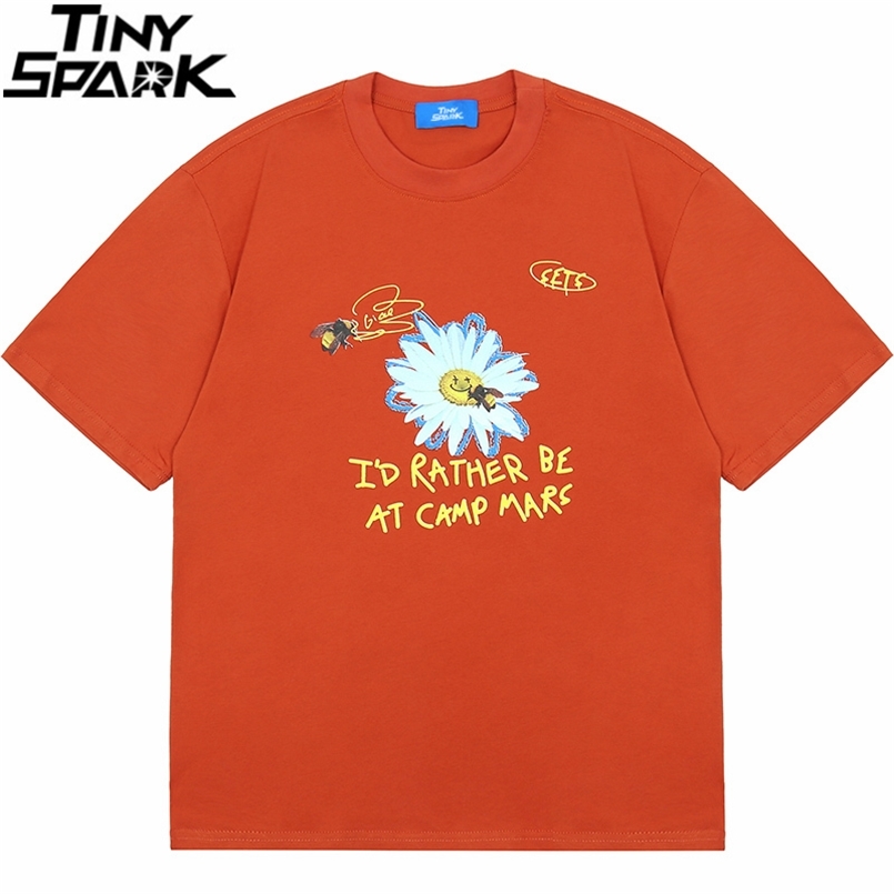 Hip Hop Streetwear Harajuku T-shirt Daisy Bee Letter Printed Men Cotton Casual Short Sleeve Floral Tops Tees Orange 210707, A428083 orange
Hip Hop Streetwear Harajuku T-shirt Daisy Bee Letter Printed Men Cotton Casual Short Sleeve Floral Tops Tees Orange 210707, A428083 orange