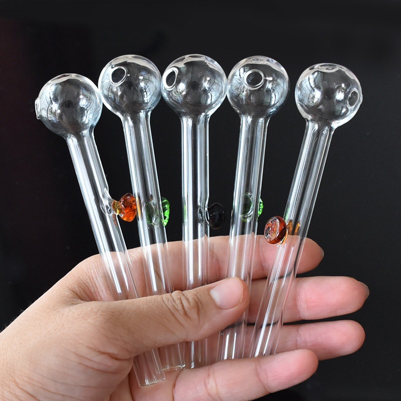 Wholesale hookah gourd smoke pipe polychromatic Pyrex oil burner tube straight glass SW42