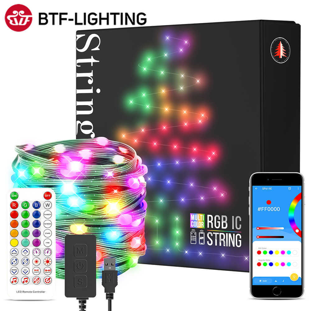 Christmas Lights String Lighting WS2812B RGBIC Addressable Individually Dream Color Christmas Decoration LED Module USB Power 5V 211015
Christmas Lights String Lighting WS2812B RGBIC Addressable Individually Dream Color Christmas Decoration LED Module USB Power 5V 211015