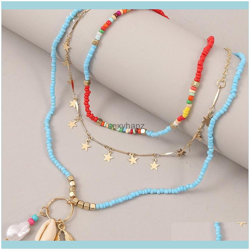 & Pendants Jewelry 3 Pcs/Set Boho Fashion Natural Shell Star Pendant Blue Glass Beaded Long Necklaces For Women Trendy Gold Metal Chain Neck
& Pendants Jewelry 3 Pcs/Set Boho Fashion Natural Shell Star Pendant Blue Glass Beaded Long Necklaces For Women Trendy Gold Metal Chain Neck