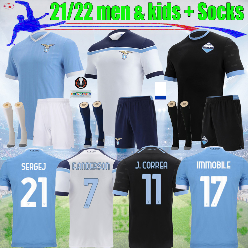 21 22 SS Lazio home soccer Jerseys 2021 2022 away men kids full sets IMMOBILE LUIS BASTOS SERGEJ J.CORREA ACERBI BADELJ LUCAS MARUSIC football shirts, 21/22 third
21 22 SS Lazio home soccer Jerseys 2021 2022 away men kids full sets IMMOBILE LUIS BASTOS SERGEJ J.CORREA ACERBI BADELJ LUCAS MARUSIC football shirts, 21/22 third