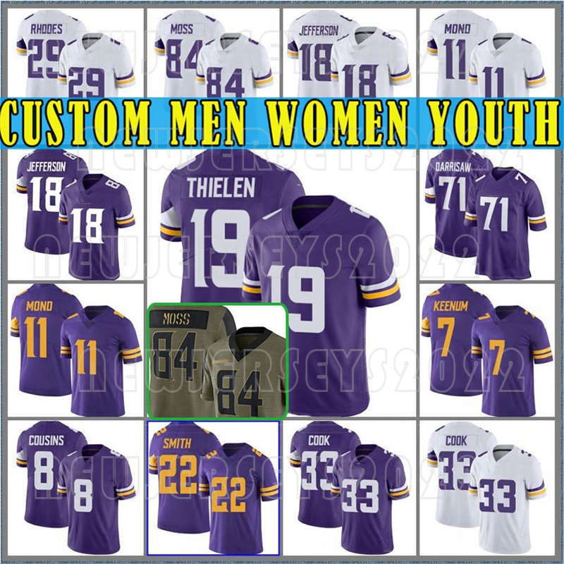 Men 18 Justin Jefferson Custom 19 Adam Thielen 33 Dalvin Cook Football Viking Jerseys 11 Kellen Mond Christian Darrisaw Harrison Smith Minnesota Kirk Cousins, Custom women (weijingren)
Men 18 Justin Jefferson Custom 19 Adam Thielen 33 Dalvin Cook Football Viking Jerseys 11 Kellen Mond Christian Darrisaw Harrison Smith Minnesota Kirk Cousins, Custom women (weijingren)