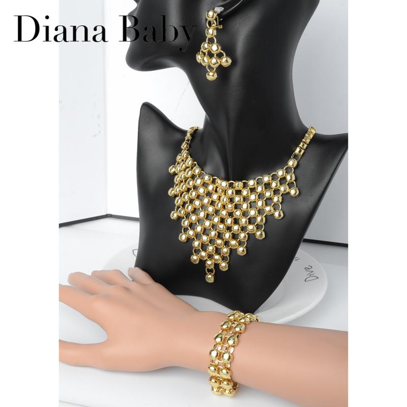 Earrings & Necklace Diana Baby Jewelry Sets Fashion Dubai Ball Bracelet For Women Bridal Wedding Party Anniversary Gift, Silver
Earrings & Necklace Diana Baby Jewelry Sets Fashion Dubai Ball Bracelet For Women Bridal Wedding Party Anniversary Gift, Silver