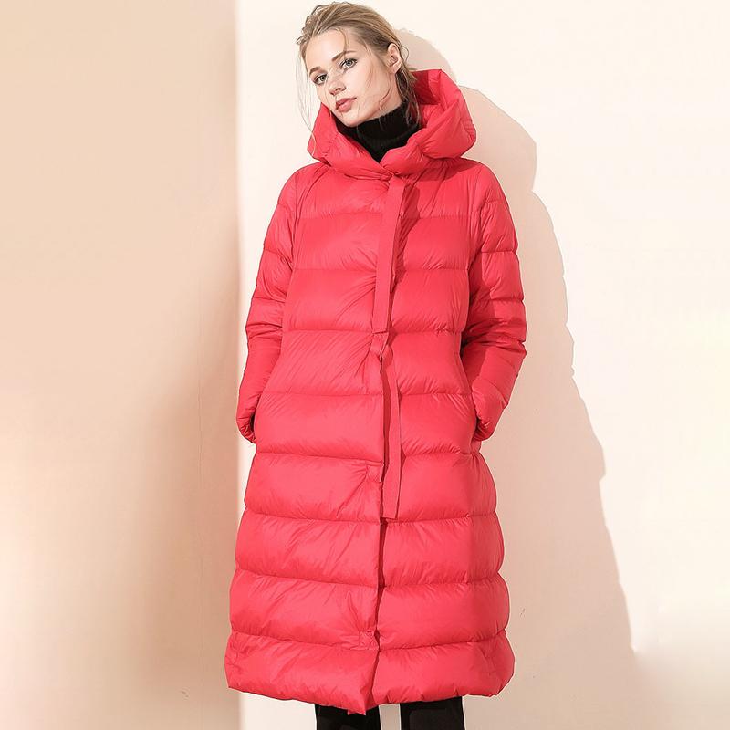 Winter Ultra Light Hooded Long Jacket Women White Duck Down Coat Hight Bread Parka Thick Warm Loose Outwear Women' Parkas, Brown
Winter Ultra Light Hooded Long Jacket Women White Duck Down Coat Hight Bread Parka Thick Warm Loose Outwear Women' Parkas, Brown