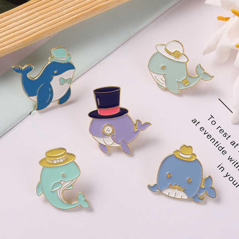 New alloy Marine Animal Brooch creative cartoon cute top hat shark shape paint Badge
New alloy Marine Animal Brooch creative cartoon cute top hat shark shape paint Badge