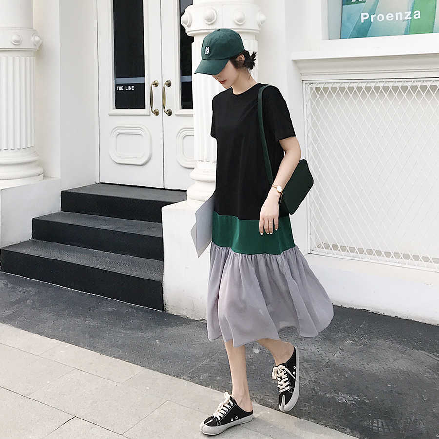 VANOVICH Spring and Summer Women Dress Pluz Size Fashion Stitched Chiffon Short-sleeved Clothing 210615, Black
VANOVICH Spring and Summer Women Dress Pluz Size Fashion Stitched Chiffon Short-sleeved Clothing 210615, Black