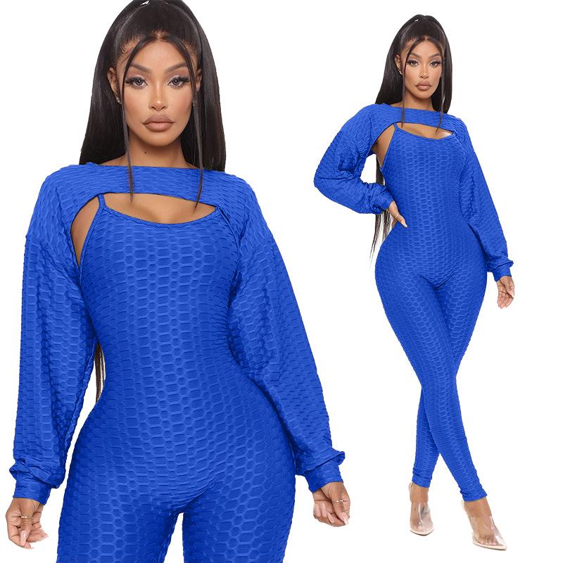 Women's Two Piece Pants Spring Autumn Tracksuit Women Sets Sexy Long Sleeve Crop Top And Spaghetti Strap Skinny Jumpsuit Workout Outfits, White
Women's Two Piece Pants Spring Autumn Tracksuit Women Sets Sexy Long Sleeve Crop Top And Spaghetti Strap Skinny Jumpsuit Workout Outfits, White