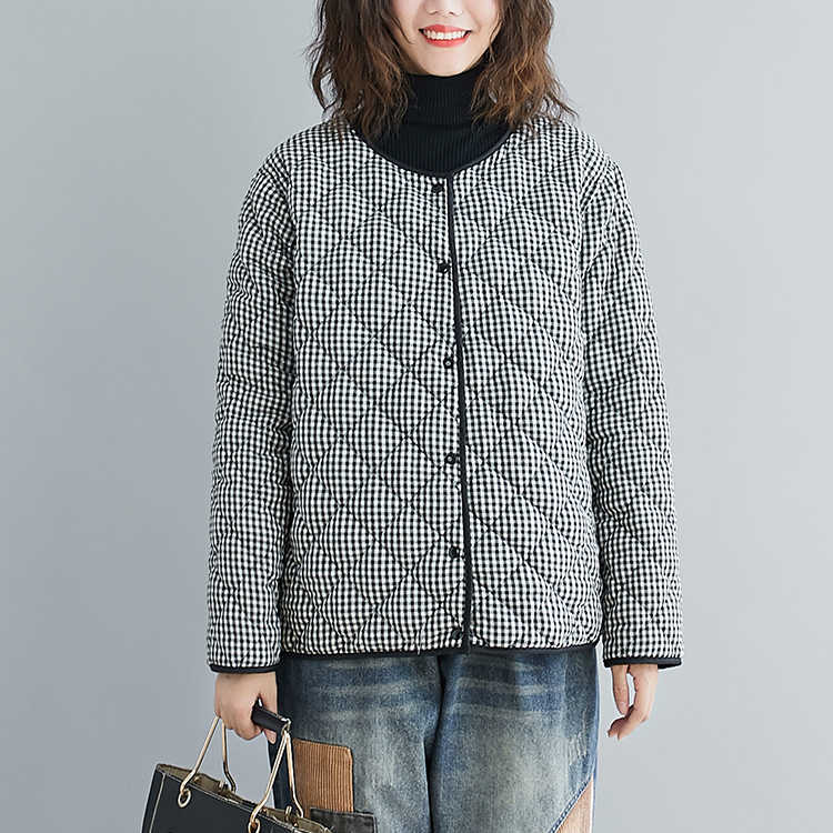 Aransue Lightweight Cotton Padded Jacket Female Short Coat Autumn And Winter Fashionable Two Side Wearing Thin Top 211008